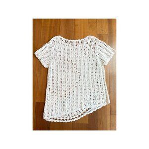 Chico’s Asymmetric White Sweater, Size 3, NWT